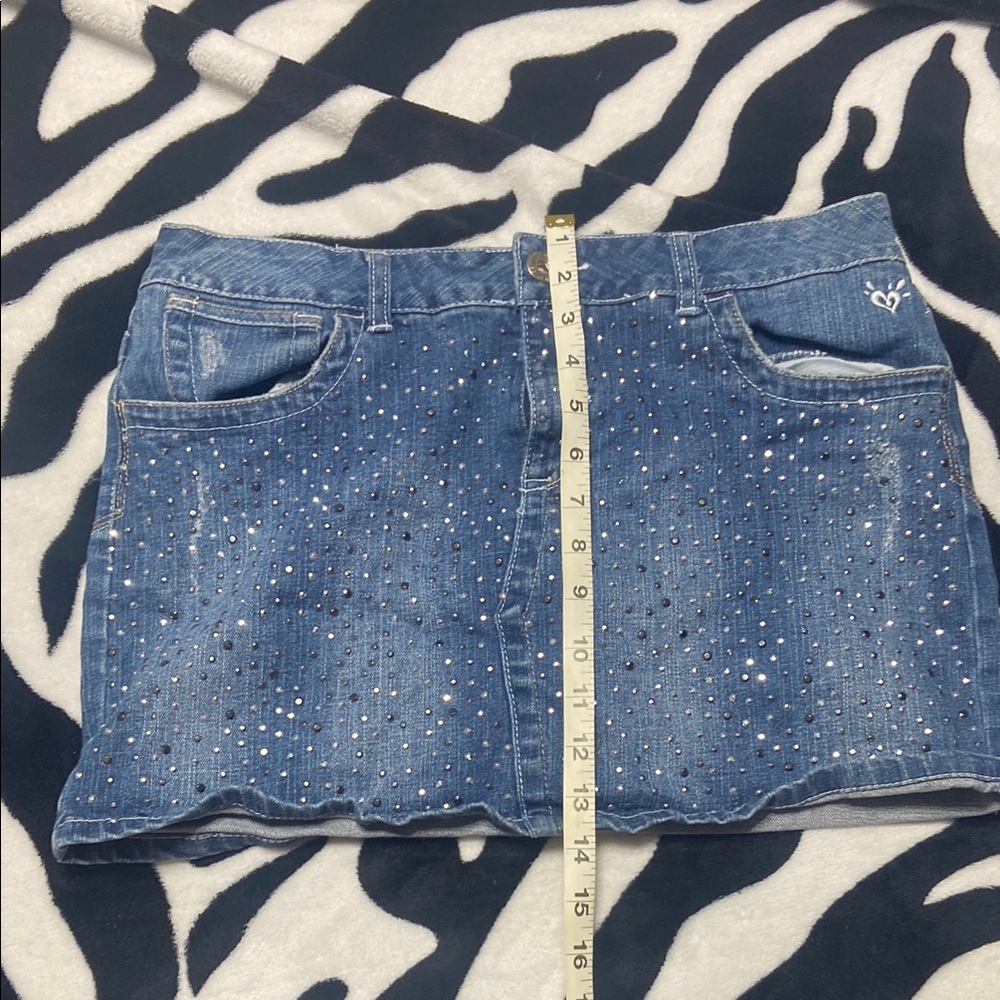 Justice Blue Sequin Mini Skirt Casual Night Out - Picture 5 of 6
